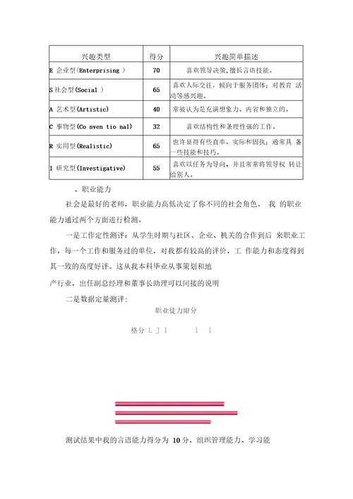 大学生职业生涯规划大赛获奖作品1doc资料