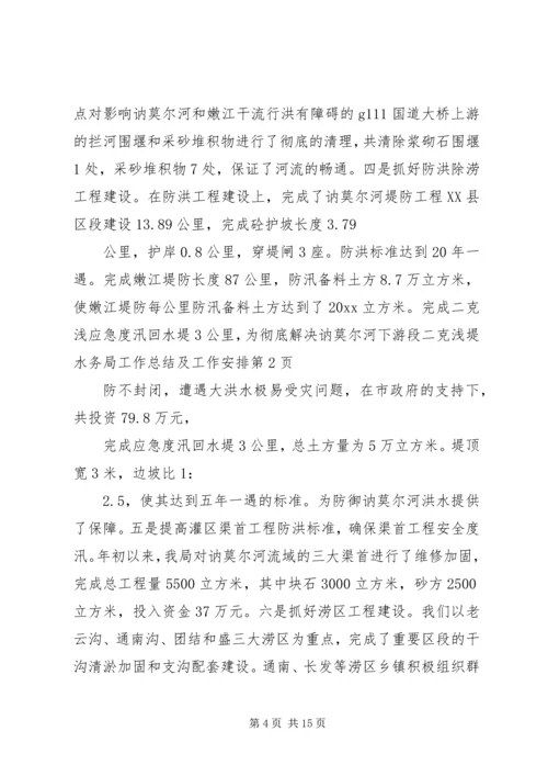 水务局工作总结及工作安排.docx