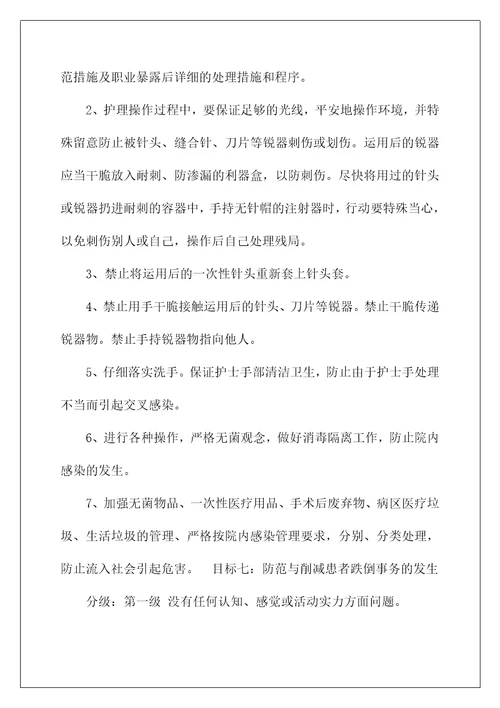 护理十大安全目标及措施