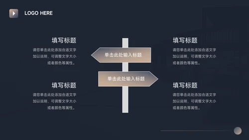 深蓝暗金商务风金融工作汇报PPT模板
