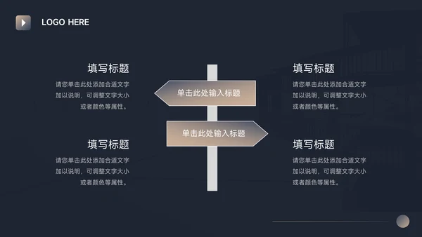 深蓝暗金商务风金融工作汇报PPT模板