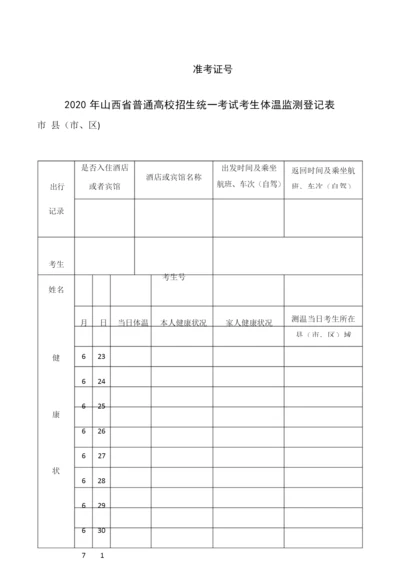 考生体温监测登记表.docx