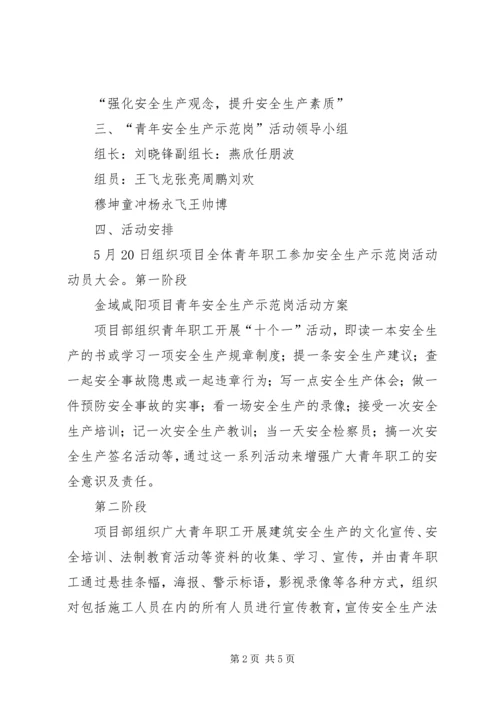 青年安全生产示范岗活动方案.docx