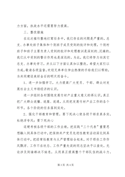 关于在发展竹材产业工作中班子集体的检讨.docx