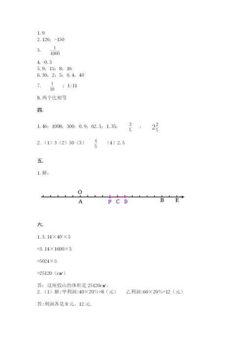 山西省【小升初】2023年小升初数学试卷精品带答案.docx