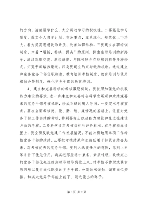 新形势下加强党务干部队伍建设的调研思考[小编推荐] (2).docx