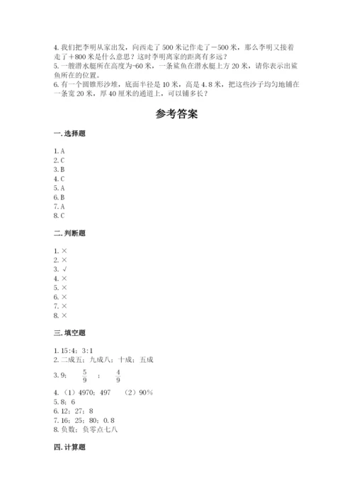 小升初数学期末测试卷（精练）.docx