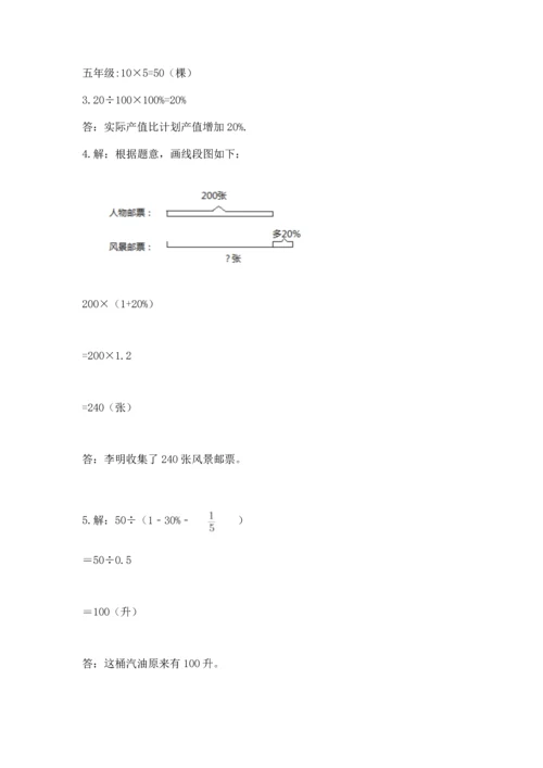 小学数学六年级上册期末考试卷附答案（黄金题型）.docx