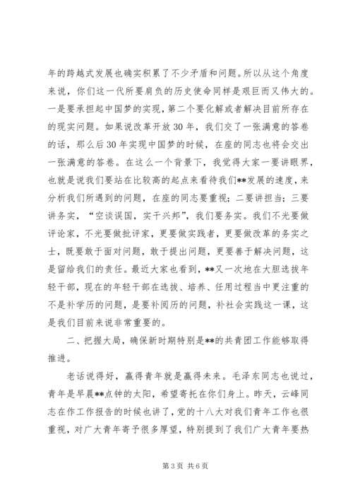 区委副书记团区委全会讲话.docx