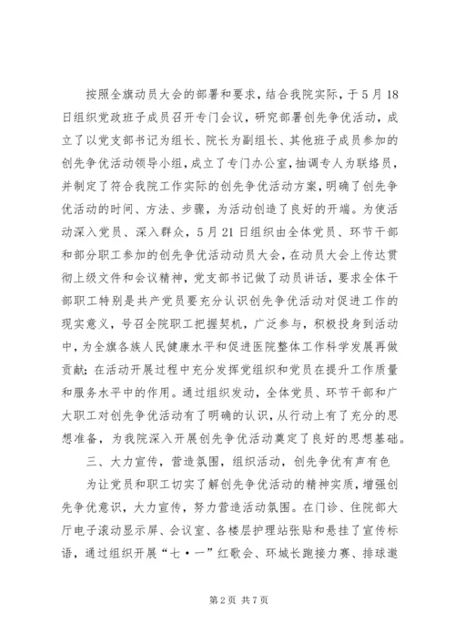 旗医院党支部汇报材料.docx