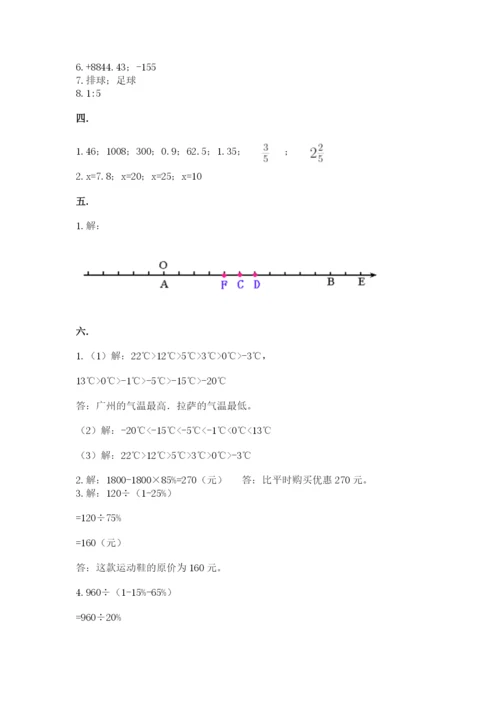 人教版六年级数学小升初试卷附答案（典型题）.docx