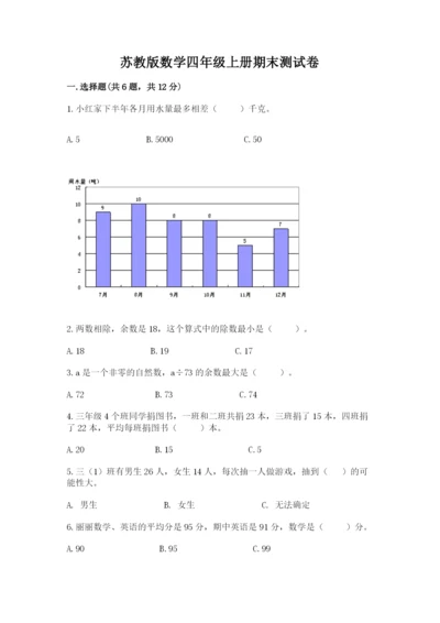 苏教版数学四年级上册期末测试卷附参考答案（黄金题型）.docx