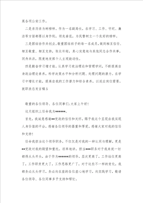 任职安全总监表态简短发言稿5篇