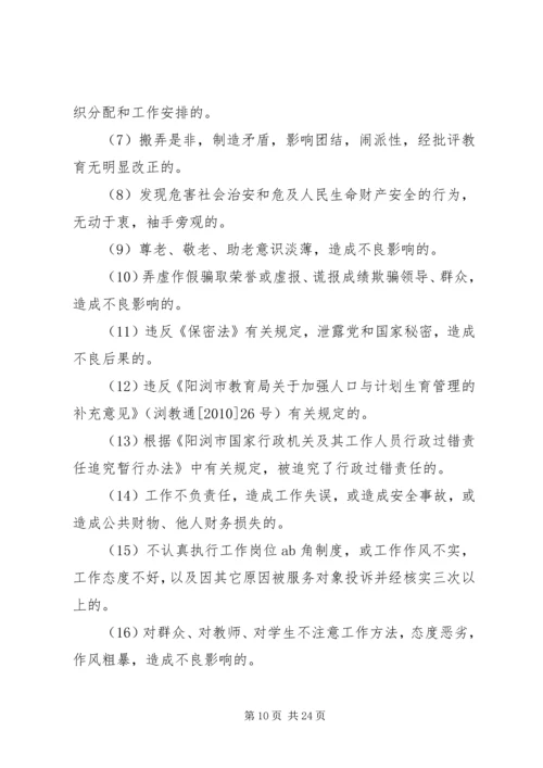 阳浏一中教职工年度考核实施方案.docx