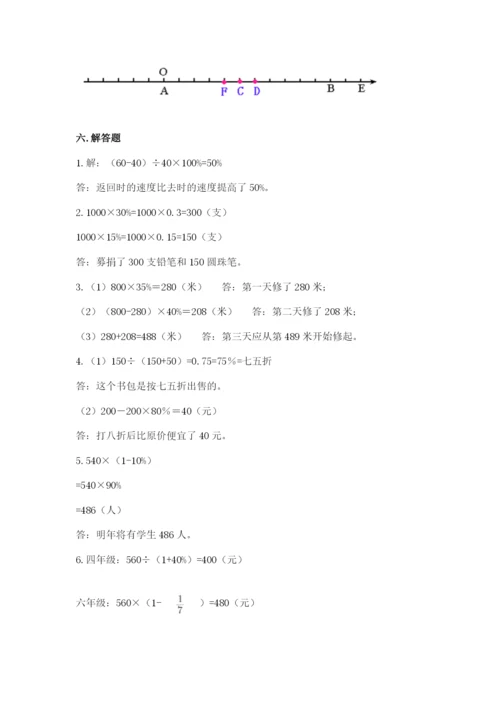 大祥区六年级下册数学期末测试卷及参考答案.docx