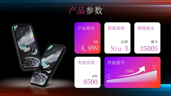 高级现代炫酷科技手机发布会PPT模板