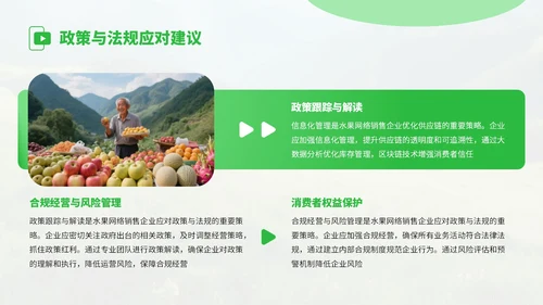 绿色扁平风水果销售行业发展分析PPT