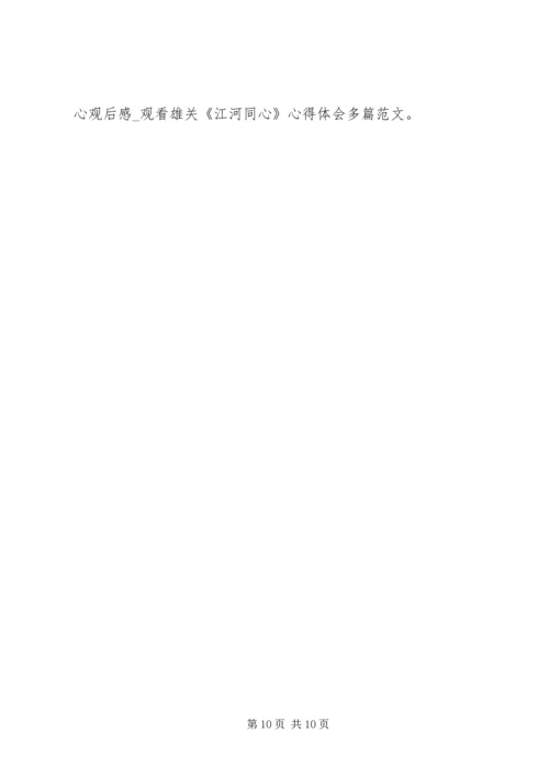 雄关江河同心观后感.docx