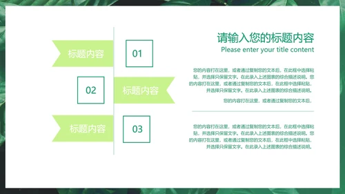 小清新商务汇报PPT模板