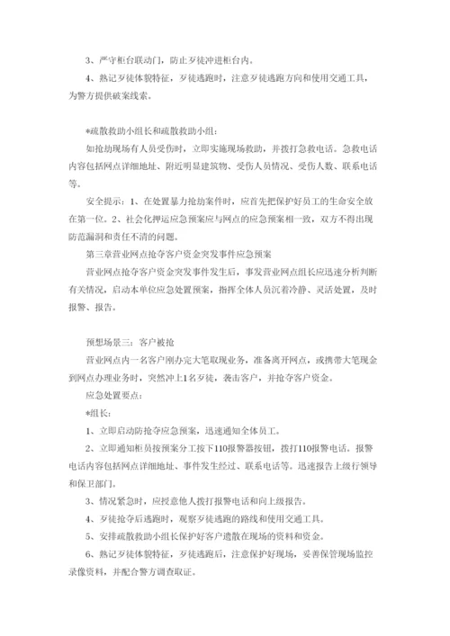 银行营业网点突发事件应急预案模版.docx