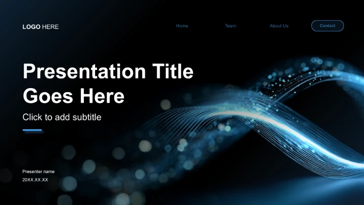 蓝色科技风商务培训PPT主题