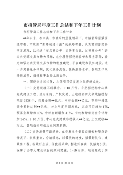 市招管局年度工作总结和下年工作计划 (2).docx