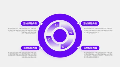 关系页-紫色简约风4项循环递进关系图