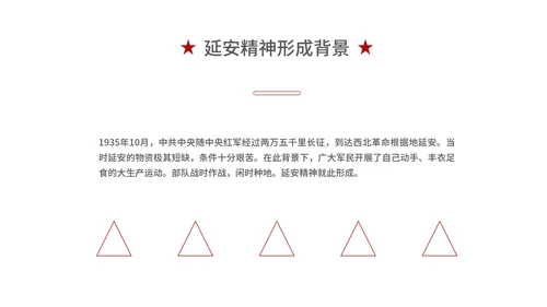 红色党政风延安精神PPT模板
