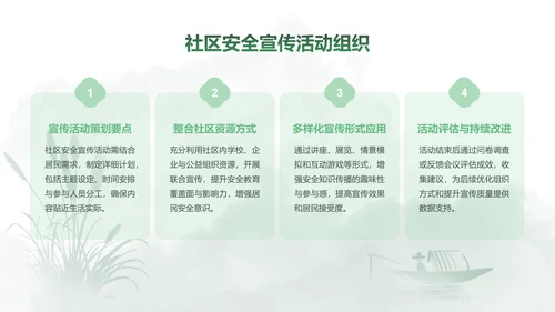 青黛此间水墨绿中国风安全教育