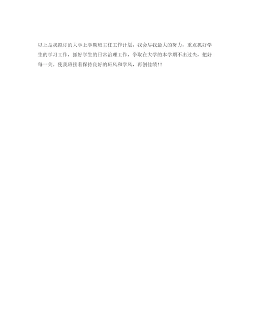 精编大学班主任工作参考计划表范文年.docx