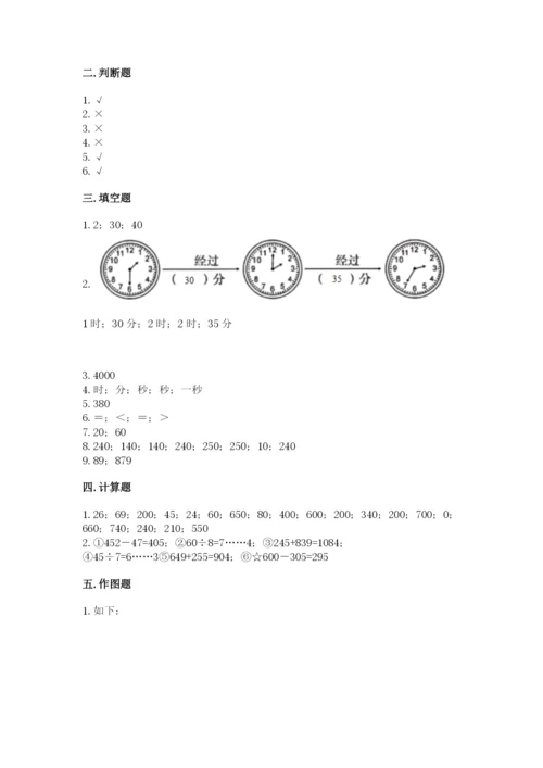 人教版三年级上册数学期中测试卷【突破训练】.docx