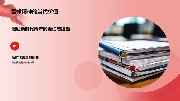 红色商务风雷锋精神PPT模板