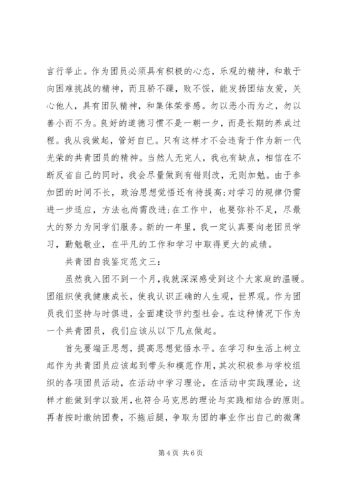 共青团自我鉴定范文3篇.docx