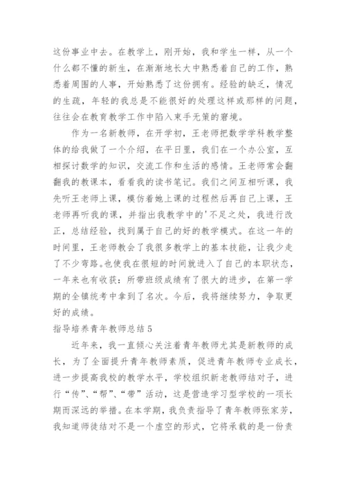 指导培养青年教师总结.docx