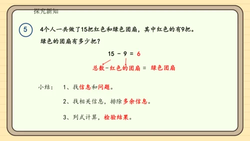 2.5 解决问题（课件）2024-2025学年度人教版数学一年级下册(共17张PPT)