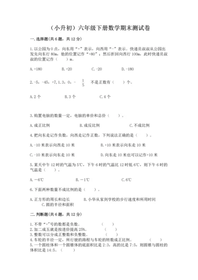 （小升初）六年级下册数学期末测试卷及完整答案.docx