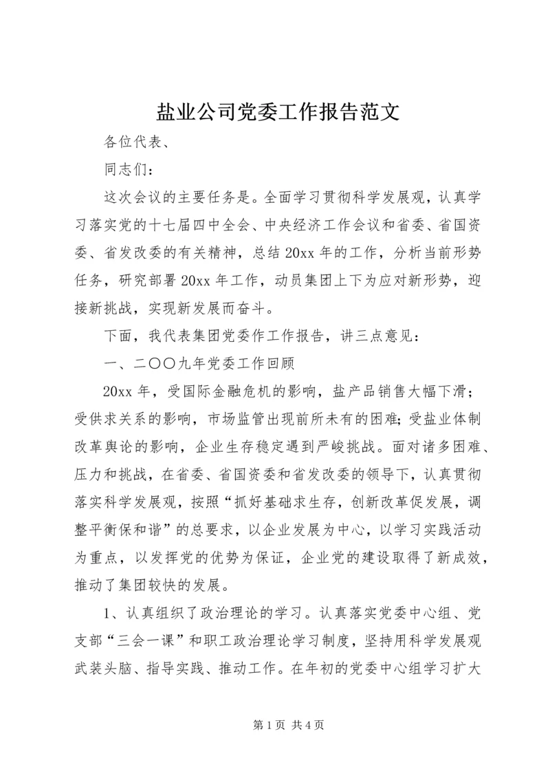 盐业公司党委工作报告范文.docx