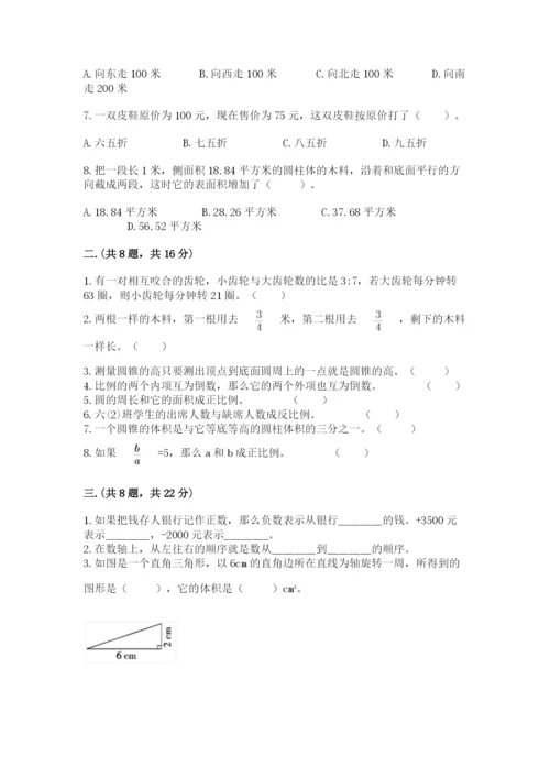 西师大版数学小升初模拟试卷精品【夺冠系列】.docx