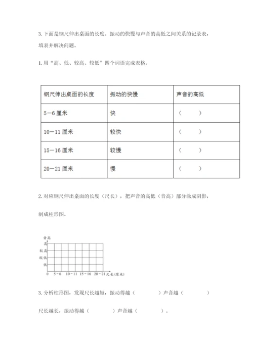 教科版科学四年级上册期末测试卷带答案（精练）.docx