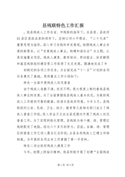 县残联特色工作汇报 (2).docx