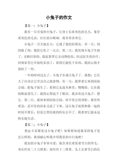 小兔子的作文.docx