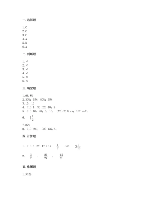 人教版六年级上册数学期末测试卷（名师推荐）word版.docx