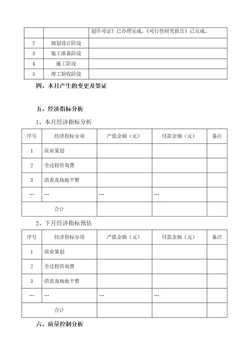 全过程工程咨询月报详细