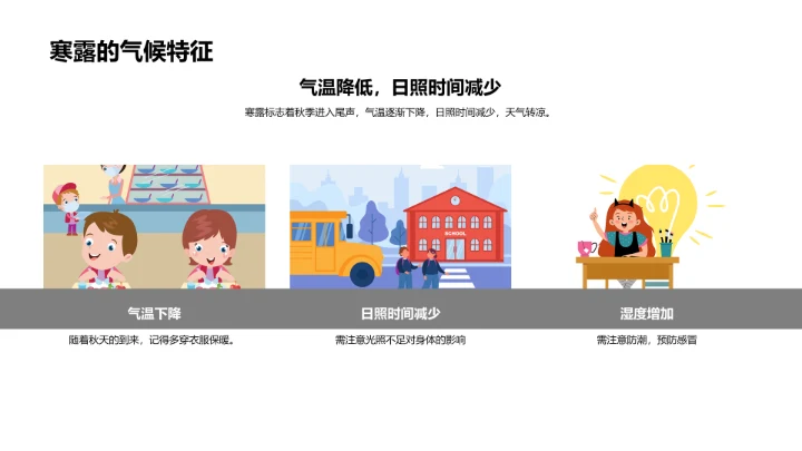 寒露季儿童保健讲解PPT模板