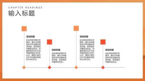 橙色扁平风会议工作总结汇报PPT模板
