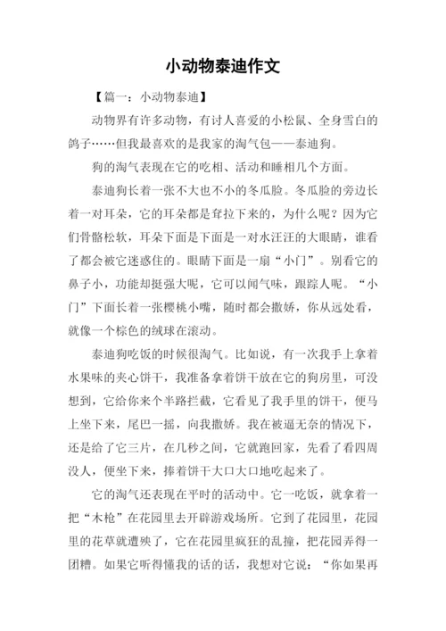 小动物泰迪作文.docx