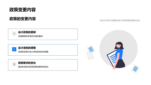 财务政策变革汇报PPT模板