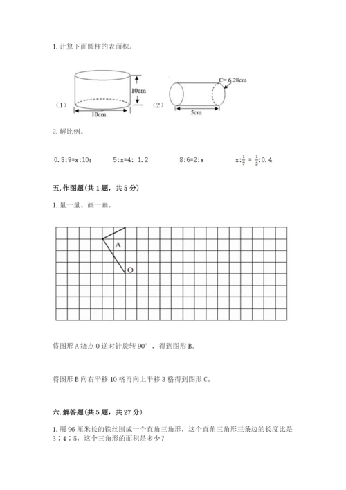 北师大版六年级下册数学期末测试卷【名师推荐】.docx