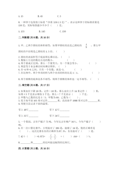 小升初数学期末测试卷【典优】.docx