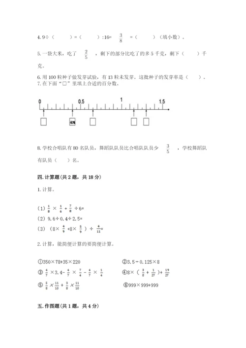 小学数学六年级上册期末测试卷及完整答案【网校专用】.docx
